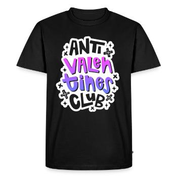 Tenue de Saint-Valentin - Anti Valentines Club - T-shirt Premium bio Homme - noir - Devant - Nico (187cm)