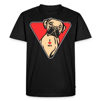 Boxer Dog Love Dog - Men's Premium Organic T-Shirt - black - Front - Nico (187cm)