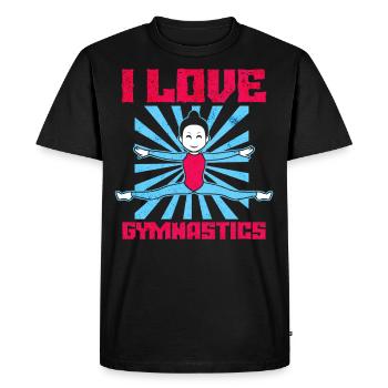 Gymnastique Filles Gymnastique - T-shirt Premium bio Homme - noir - Devant - Nico (187cm)
