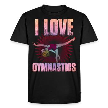Gymnastique Filles Gymnastique Acrobatie - T-shirt Premium bio Homme - noir - Devant - Nico (187cm)