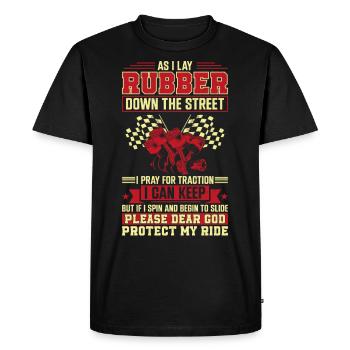 Prière de la voiture de course de dragster - T-shirt Premium bio Homme - noir - Devant - Nico (187cm)