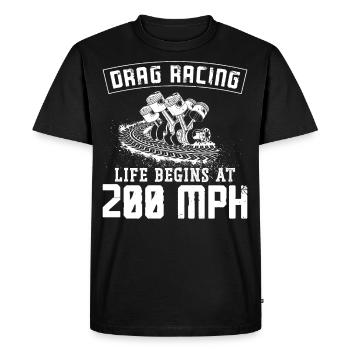 Drag Racing Race Car Vintage Drag - T-shirt Premium bio Homme - noir - Devant - Nico (187cm)