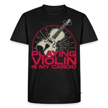 Violoniste violoniste jouant du violon est - T-shirt Premium bio Homme - noir - Devant - Nico (187cm)