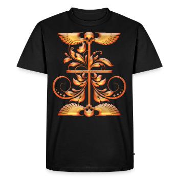 Croix Chaos et Harmonie - T-shirt Premium bio Homme - noir - Devant - Nico (187cm)
