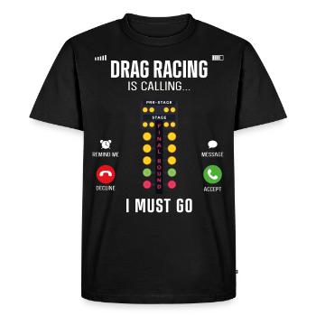 Affichage du téléphone de voiture de course de dragster - T-shirt Premium bio Homme - noir - Devant - Nico (187cm)