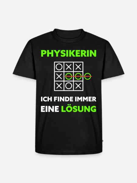 Physik Spruch Physikerin Geschenkidee - Männer Premium Bio T-Shirt - Schwarz