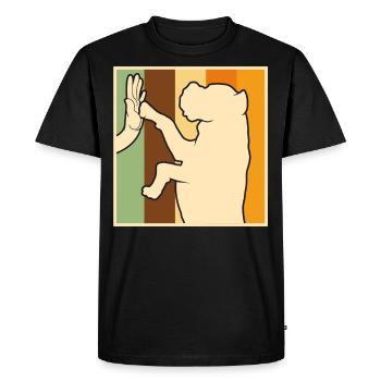 Amoureux des chiens Amoureux des chiens Chien - T-shirt Premium bio Homme - noir - Devant - Nico (187cm)