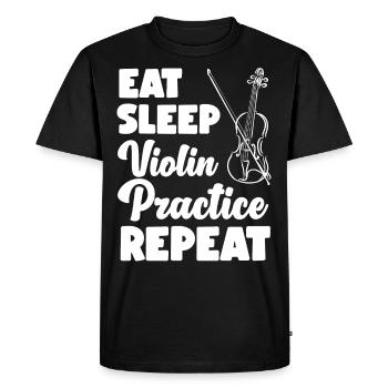 Violin Violinist Eat Sleep Violin - Men's Premium Organic T-Shirt - black - Front - Nico (187cm)