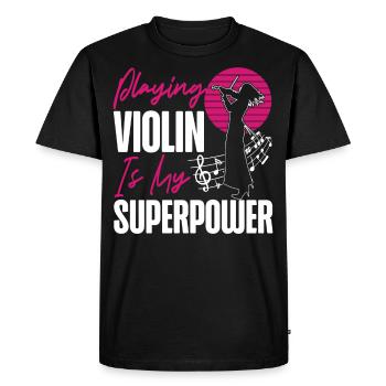 Violoniste violoniste jouant du violon est - T-shirt Premium bio Homme - noir - Devant - Nico (187cm)