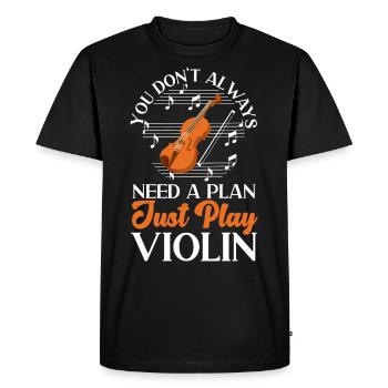 Violoniste violoniste Vous n’avez pas toujours - T-shirt Premium bio Homme - noir - Devant - Nico (187cm)