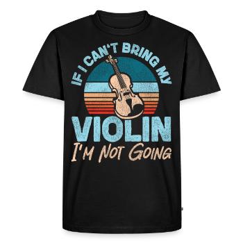 Violon Violoniste Rétro Vintage Si - T-shirt Premium bio Homme - noir - Devant - Nico (187cm)