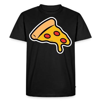Pizza Drawing Gift Idea - Men's Premium Organic T-Shirt - black - Front - Nico (187cm)