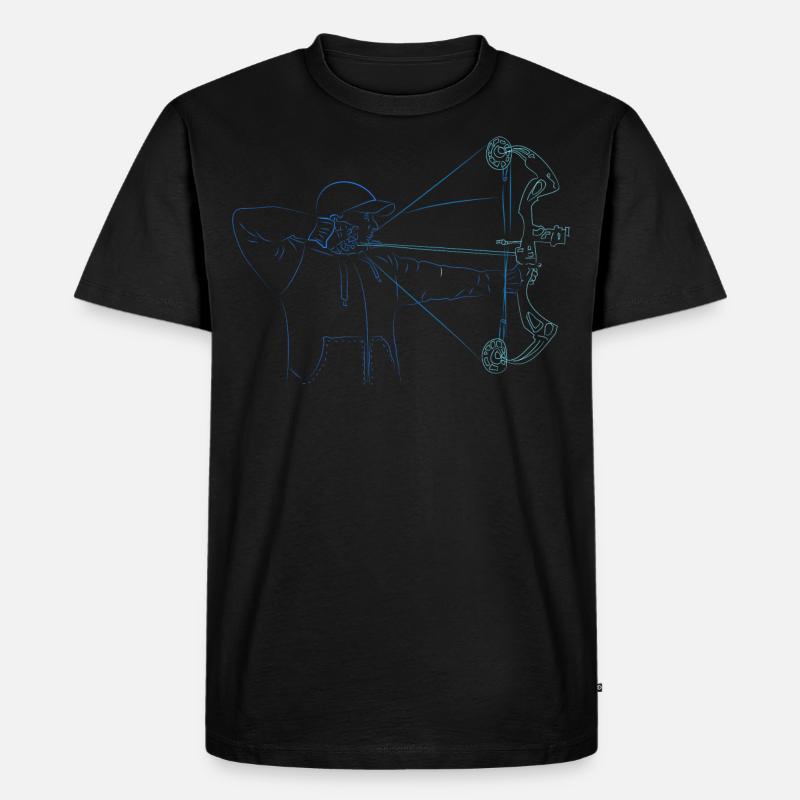 Bogenschütze Compound Bogen T-Shirt - Männer Premium Bio T-Shirt - Schwarz