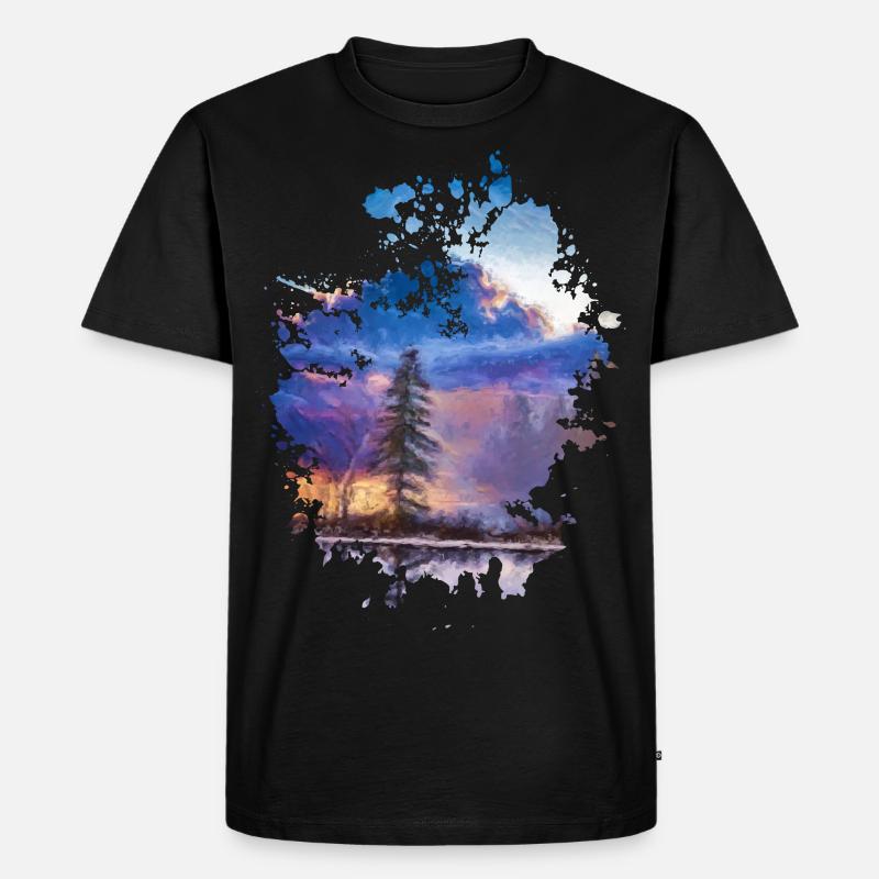 Baum - Männer Premium Bio T-Shirt - Schwarz