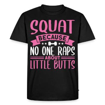 Squats Ensemble d’haltères Femmes Ensembles d’entraînement Gym Booty W - T-shirt Premium bio Homme - noir - Devant - Nico (187cm)