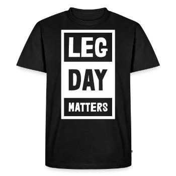 Drôle de journée de jambe compte pour les amateurs de gym - T-shirt Premium bio Homme - noir - Devant - Nico (187cm)