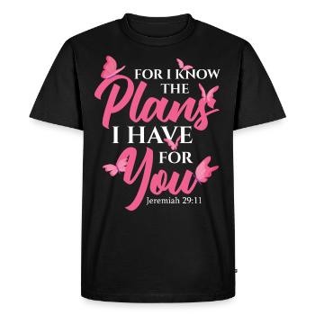 Bible Verse Jeremiah 29:11 Christians - Männer Premium Bio T-Shirt - Schwarz - Vorne - Nico (187cm)