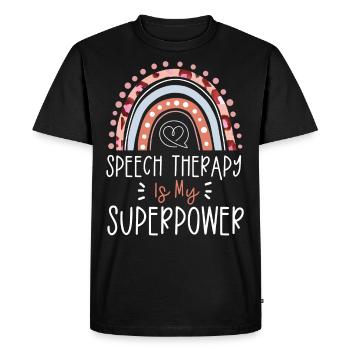 Speech Therapist Therapy Assistant - Men's Premium Organic T-Shirt - black - Front - Nico (187cm)