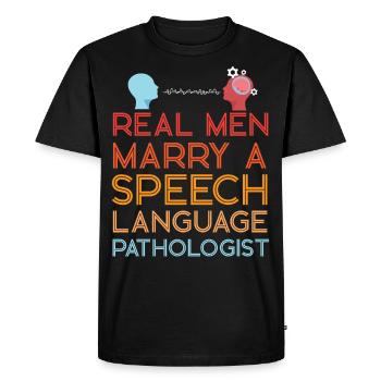 Speech Therapist Therapy Assistant - Men's Premium Organic T-Shirt - black - Front - Nico (187cm)