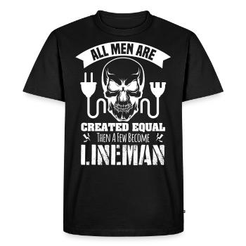 Drôle Tous les hommes sont créés égaux puis quelques-uns deviennent - T-shirt Premium bio Homme - noir - Devant - Nico (187cm)
