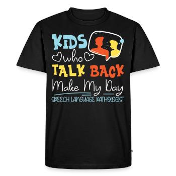 Speech Therapist Therapy Assistant - Men's Premium Organic T-Shirt - black - Front - Nico (187cm)