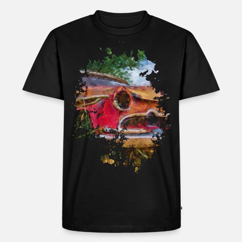 Oldtimer - Männer Premium Bio T-Shirt - Schwarz