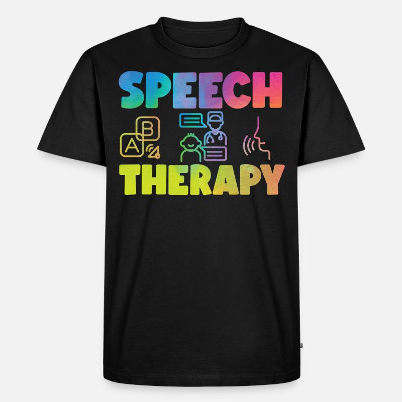 Speech Therapist Therapy Assistant - Männer Premium Bio T-Shirt - Schwarz