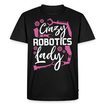 Robot Robotics Engineer Female - Men's Premium Organic T-Shirt - black - Front - Nico (187cm)