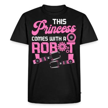 Robot Robotics Engineer Female - Men's Premium Organic T-Shirt - black - Front - Nico (187cm)
