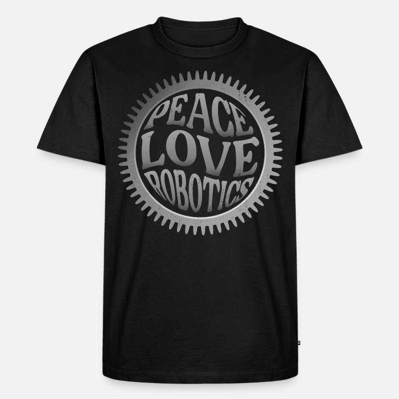Robot Robotics Engineer Female - Männer Premium Bio T-Shirt - Schwarz