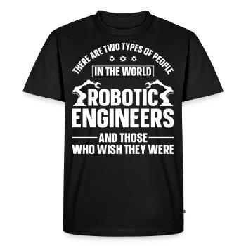 Robot Robotics Engineer There Are - Men's Premium Organic T-Shirt - black - Front - Nico (187cm)