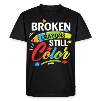 Les crayons cassés colorent encore pour la santé mentale - T-shirt Premium bio Homme - noir - Devant - Nico (187cm)