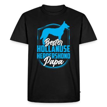 Meilleur Hollandse Herdershond Papa - T-shirt Premium bio Homme - noir - Devant - Nico (187cm)