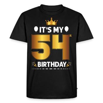 54th birthday 54 years - Men's Premium Organic T-Shirt - black - Front - Nico (187cm)