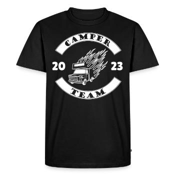 Camper Team 2023 pour les amateurs de camping - T-shirt Premium bio Homme - noir - Devant - Nico (187cm)