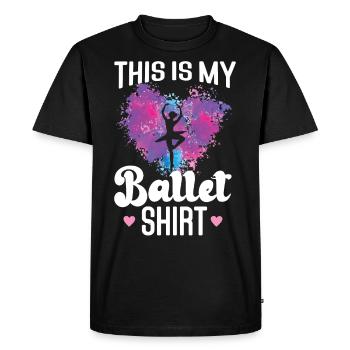 Ballet Danseuse Danse Ballerine - T-shirt Premium bio Homme - noir - Devant - Nico (187cm)