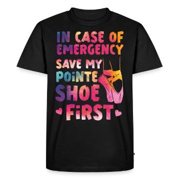 Ballet Danseuse Danse Ballerine - T-shirt Premium bio Homme - noir - Devant - Nico (187cm)