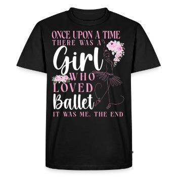Ballet Danseuse Danse Ballerine - T-shirt Premium bio Homme - noir - Devant - Nico (187cm)