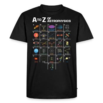 Astronomie - A À Z De L’Astrophysique Pour l’Astronomie S - T-shirt Premium bio Homme - noir - Devant - Nico (187cm)
