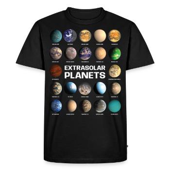 Drôles de planètes extrasolaires pour les amateurs d’astronomie - T-shirt Premium bio Homme - noir - Devant - Nico (187cm)