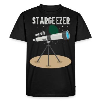Drôle de Stargeezer pour les amateurs d’astronomie - T-shirt Premium bio Homme - noir - Devant - Nico (187cm)