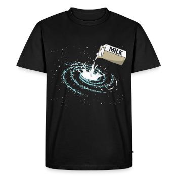 Voie lactée mignon drôle d’astronomie spatiale pour astronome - T-shirt Premium bio Homme - noir - Devant - Nico (187cm)