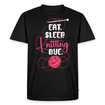 Tricoter Tricoter Désolé. Argot. - T-shirt Premium bio Homme - noir - Devant - Nico (187cm)