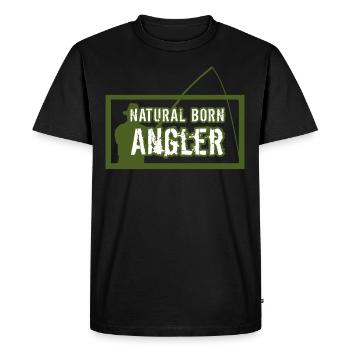 Pêche naturelle à la ligne - T-shirt Premium bio Homme - noir - Devant - Nico (187cm)