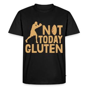 Drôle pas aujourd’hui Gluten pour les amateurs sans gluten - T-shirt Premium bio Homme - noir - Devant - Nico (187cm)