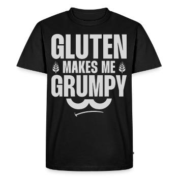 Le gluten me rend grincheux pour un amoureux sans gluten - T-shirt Premium bio Homme - noir - Devant - Nico (187cm)