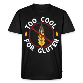 Trop cool pour le gluten pour les amateurs sans gluten - T-shirt Premium bio Homme - noir - Devant - Nico (187cm)