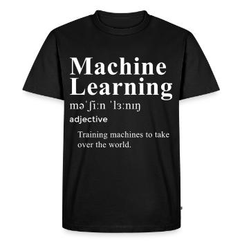 Définition amusante de Machine Learning pour Machine Lear - T-shirt Premium bio Homme - noir - Devant - Nico (187cm)