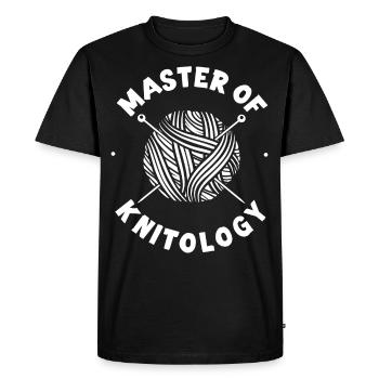 Tricot Tricoteur Maître De - T-shirt Premium bio Homme - noir - Devant - Nico (187cm)