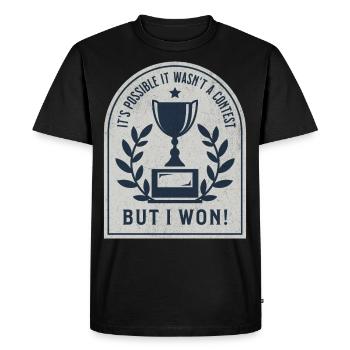 Mais j’ai gagné ! - T-shirt Premium bio Homme - noir - Devant - Nico (187cm)